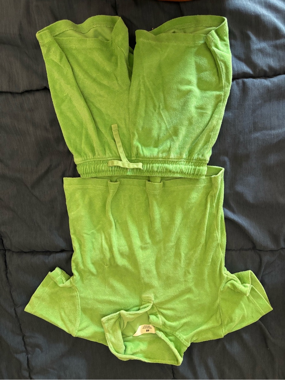 H&M Lime Green Terry Romper Set